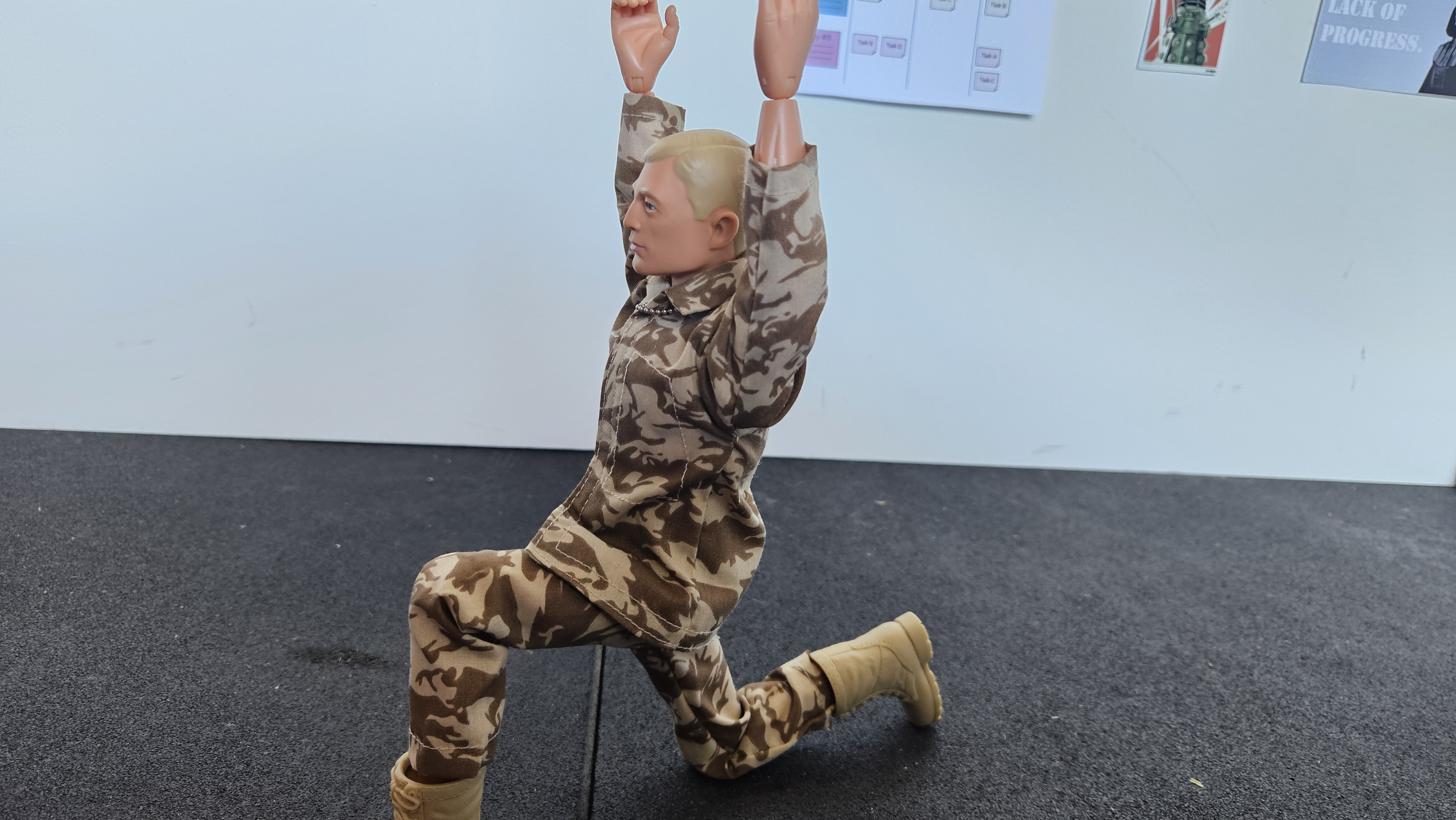 Action Man doing Low Lunge